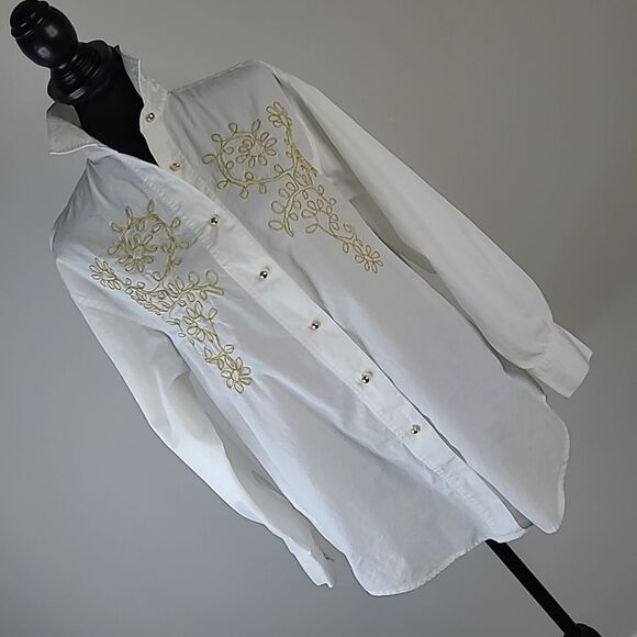 Mexx Tops - MEXX sz S/36 100% cotton embroidery shirt
